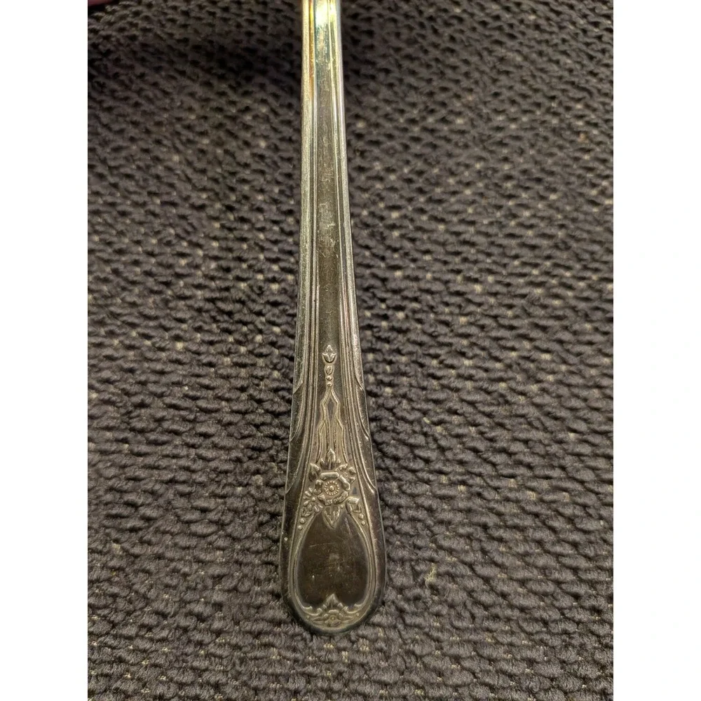 Set of Vintage Newport Silver-Plated Teaspoons, Ornate Floral & Scroll Pattern